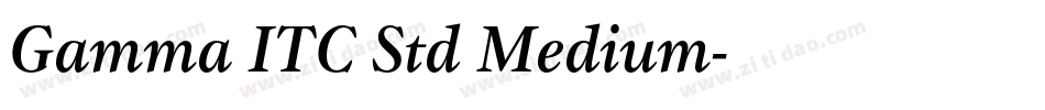 Gamma ITC Std Medium字体转换